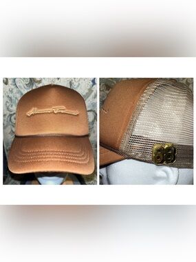 Homme + Femme Script Pin Trucker Hat 5 Panel Classic Rope Snapback Cap
